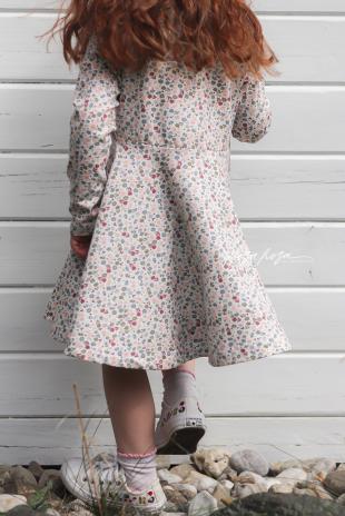 0,5 MTR.  STREUBLÜMCHEN APRICOT/DUSTYBLUE/KHAKI - JERSEY