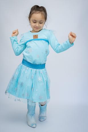 0,5 MTR. ♥  UNI BIO BAUMWOLLJERSEY EISBLAU ♥