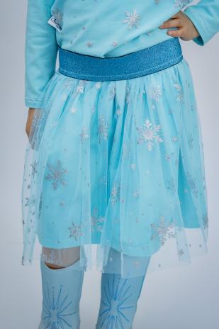 1 MTR. Soft Glitzer Gummiband 40mm EISBLAU