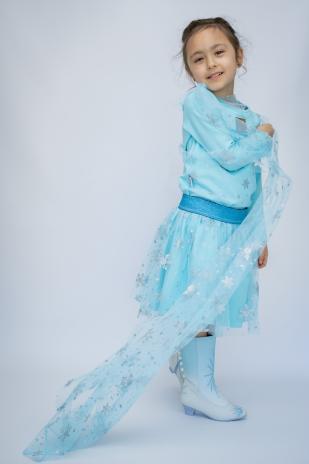 1 MTR. Soft Glitzer Gummiband 40mm EISBLAU