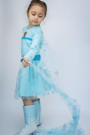 1 MTR. Soft Glitzer Gummiband 40mm EISBLAU