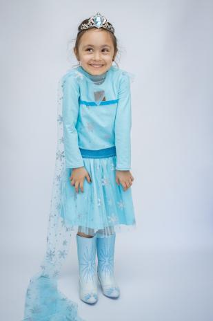 1 MTR. Soft Glitzer Gummiband 40mm EISBLAU