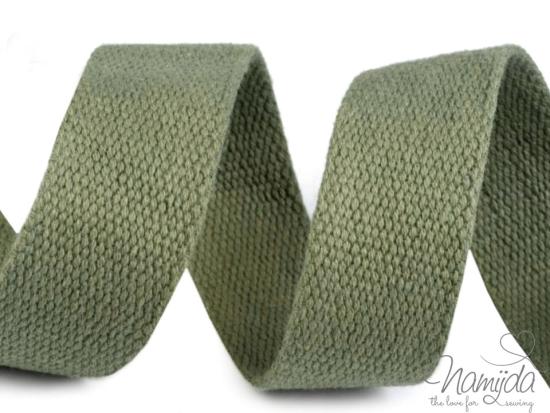 1 MTR. BAUMWOLL GuRTBAND Khaki  - 30mm