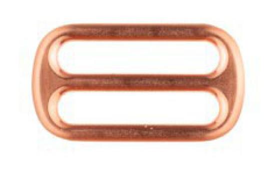 1 STüCK - SCHIEBER- LEITERSCHNALLE - ROSEGOLD - 25MM