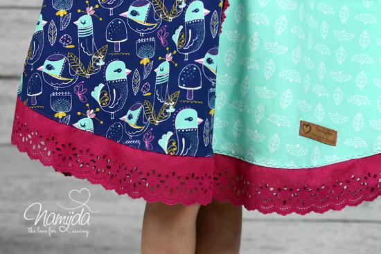 ♥1 Mtr. Wäschespitze - XXL Blütentraum 8cm - Pink ♥