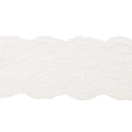 1 MTR. ♥XL Elastische Spitzeborte - NaTUR - 9,5cm ♥