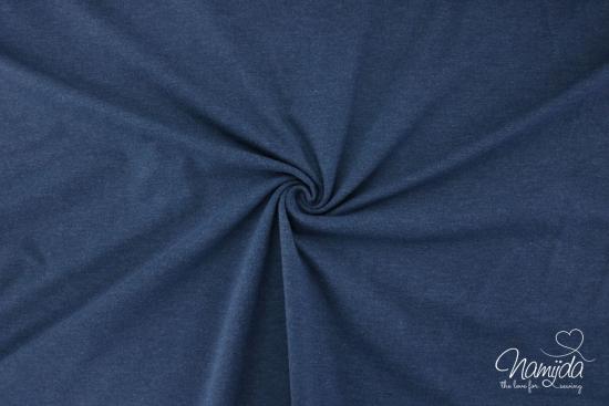 0,5 MTR. ♥  UNI BAUMWOLLJERSEY NAVY MELIERT ♥