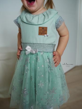 0,5 MTR. ♥ WEICHER EISKRISTALL TüLL MINT ♥