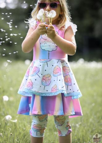 1 Stück - BÜGELBILD ZUCKERWATTE BRILLE 12cm