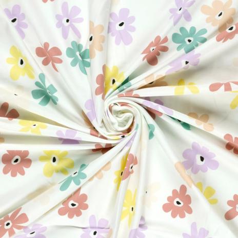 0,5 MTR. ♥ FRÜHLINGS PASTELL BLÜMCHEN JERSEY ♥