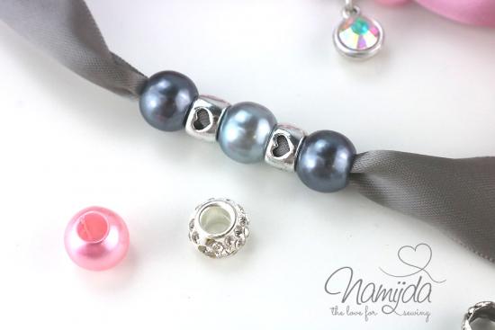 1 Stück ♥ Herzchen Schiebeperle - Rose Gold - 8mm ♥