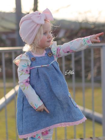 0,50 MTR. ♥ 100% LEINEN JEANS MELIERT ♥