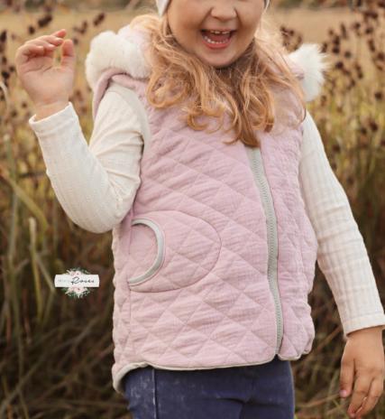 0,5 MTR. Abgesteppter Musselin Jackenstoff - RoSE