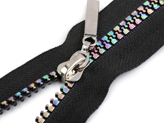 1 Stück Jacken Reißverschluss RAINBOW - 50cm - teilbar - weiss