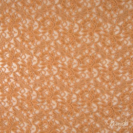 0,5 MTR. ♥ Elastische Spitze BLüTeNZAUBER - TERRA - Spitzenstoff ♥