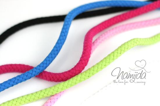 1 MTR. ♥ Geflochtene Hoodie Kordel SCHwARZ 8mm ♥