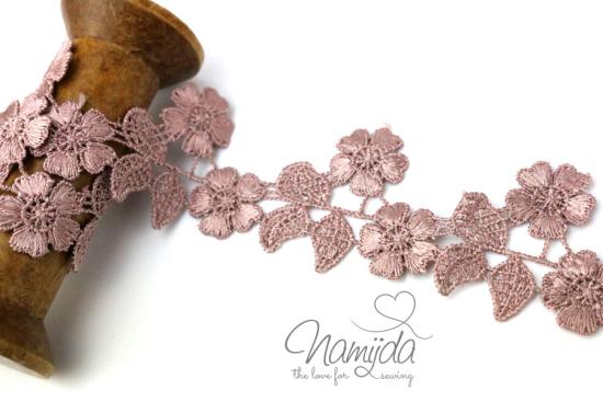 1 MTR. ♥ BLuMEN & BläTTER BORTE - ALTRoSA - 45mm ♥