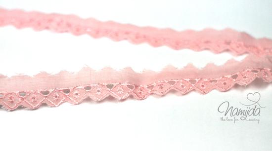 ♥1 Mtr. Wäschespitze - ZACKENKANTE - 2,5cm - ROSE ROUGE ♥
