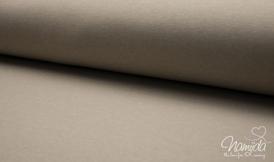 0,5 MTR. HEAVY SWEAT KUSCHLIGER WINTER SWEAT BEIGE MELANGE -6153-Bündchen exakt passend
