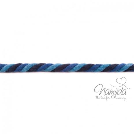 1 MTR. ♥ XXL Gedrehte Hoodie JeaNS/BLau/AQuA meliert - 12mm ♥
