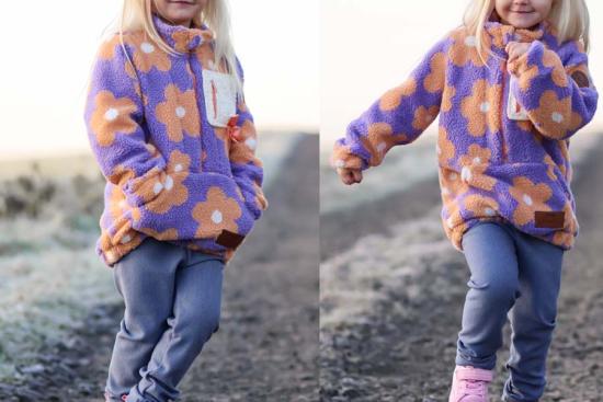 0,5 MTR. ♥ DAISIES FLOWER TEDDY FLIEDER APRICOT ♥