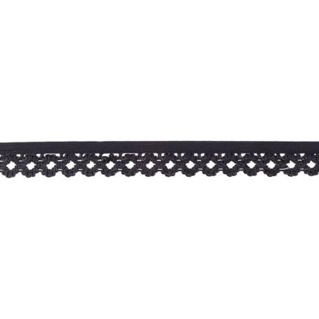1 MTR. Elastische Spitze - Ziergummi - DuNKELBLAU - 20mm