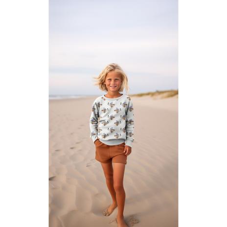 ♥  WINTER DACKEL & HERZEN NATUR SAND FRENCH TERRY ♥