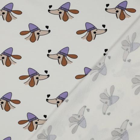 ♥  WINTER DACKEL & HERZEN NATUR SAND FRENCH TERRY ♥