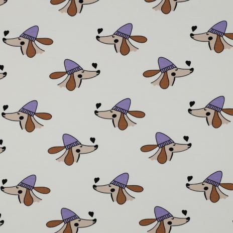 ♥  WINTER DACKEL & HERZEN NATUR SAND FRENCH TERRY ♥