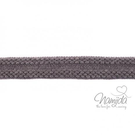 1 MTR. ♥ Einfassband Strick - Grau ♥