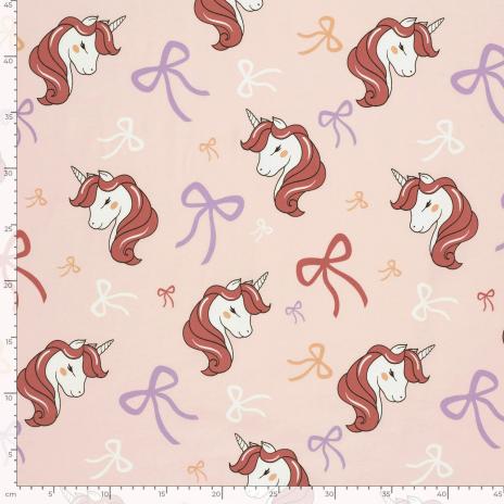 0,50 MTR.  ♥ EINHORN UNICORN BOWS JERSEY ♥