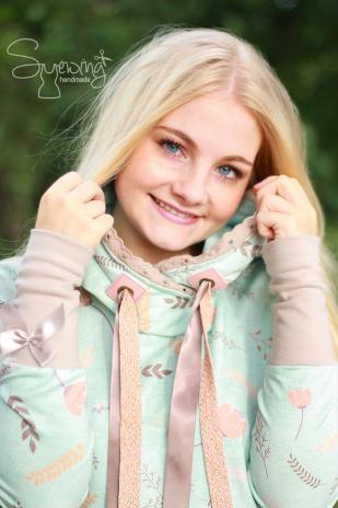 ♥0,5 Mtr. BIO Bündchen GLATT - TAUPE - Schlauch ♥