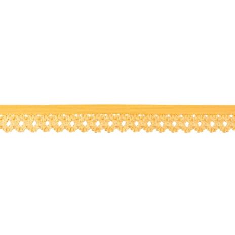 1 MTR. Elastische Spitze - Ziergummi - GELB - 20mm
