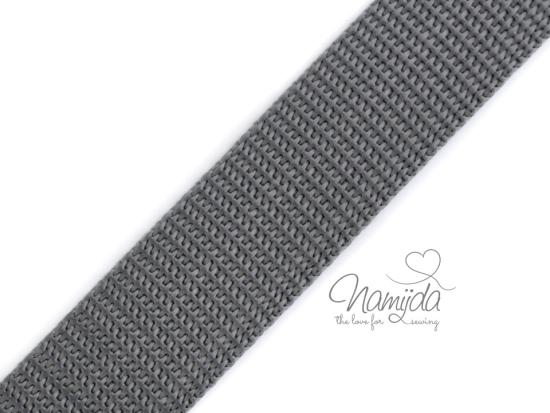 1 MTR. GuRTBAND GRau - 25mm -