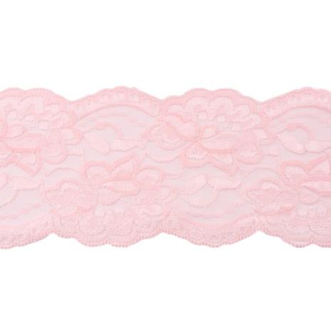 1 MTR. ♥XL Elastische Spitzeborte - ROSE ROUGE  - 9,5cm ♥