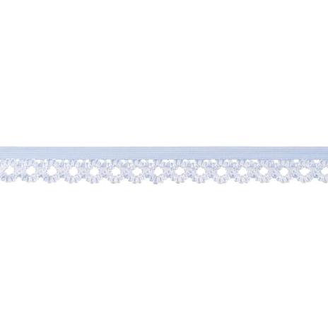 1 MTR. Elastische Spitze - Ziergummi - HeLLBLau - 20mm