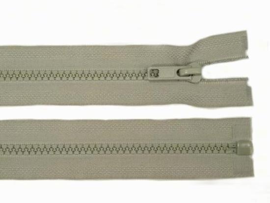 1 Stück Jacken Reißverschluss HELLGRau - 30cm - teilbar