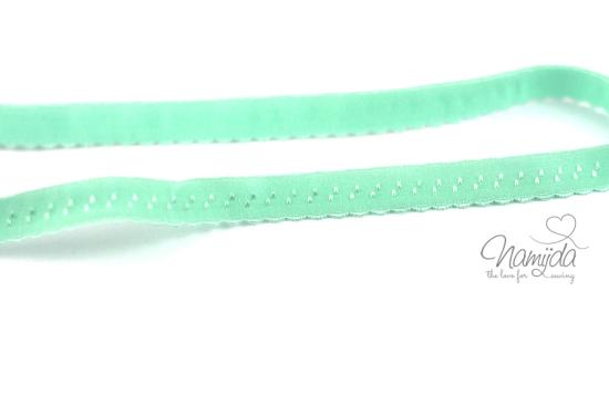 1 MTR. ♥ Elastisches Einfassband -  Schrägband - Hell Mint ♥