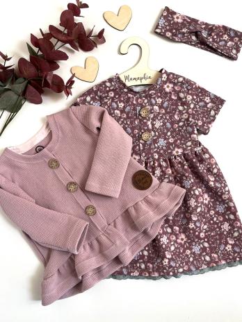 0,50 MTR. ♥ FLORAL ALTMAUVE LOVE JERSEY ♥
