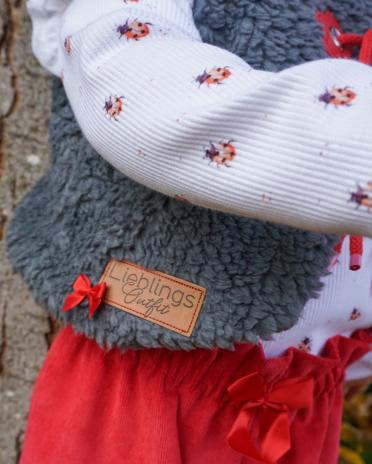 0,5 MTR.  ♥ MARIENKÄFER MUSSELIN NATUR ♥