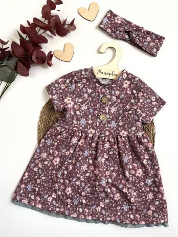 0,50 MTR. ♥ FLORAL ALTMAUVE LOVE JERSEY ♥