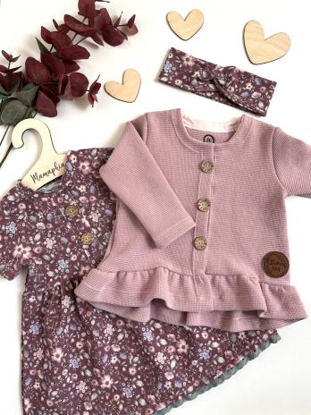 0,50 MTR. ♥ FLORAL ALTMAUVE LOVE JERSEY ♥