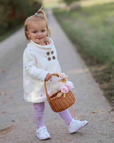 0,5 MTR. ♥ GESTICKTE HERZEN TEDDY ♥