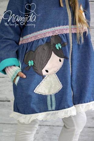 ♥1 Mtr. Wäschespitze gerüscht - 3,5 cm - CREME ♥