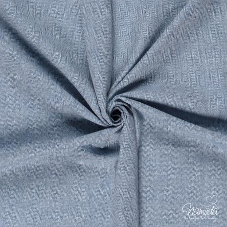 0,5 MTR. ♥ FISCHGRÄT BAUMWOLL LEINEN - JEANS ♥