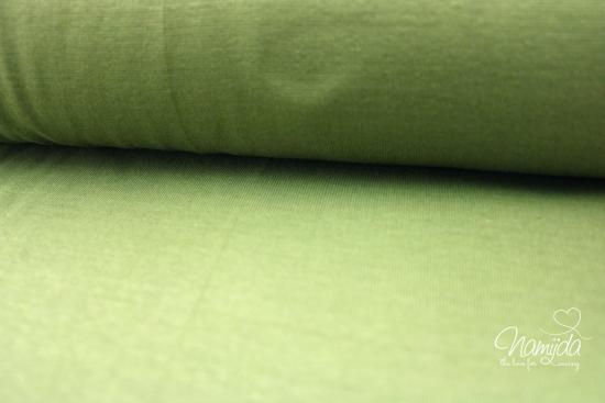 ♥0,5 Mtr. BIO Bündchen GLATT - KHAKI LiGHT  - Schlauch ♥