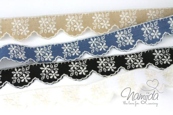 ♥1 Mtr. Wäschespitze ♥ Shabby Style - NuDE - 2,2cm ♥