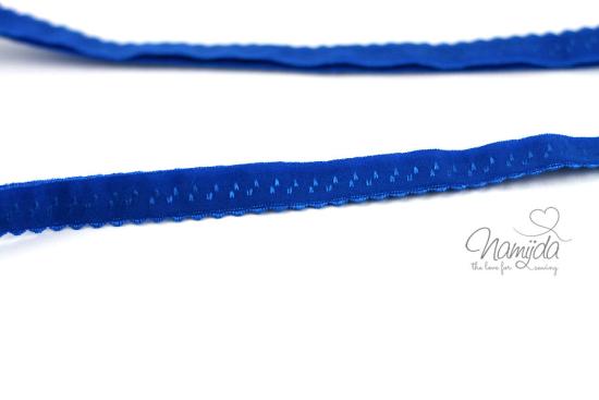 1 MTR. ♥ Elastisches Einfassband -  Schrägband - Kobalt Blau ♥