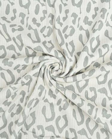 0,5 MTR. ♥ RIPPSTRICK SOFT LEO DUSTY MINT JERSEY  - 100% BAUMWOLLE ♥