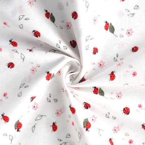 0,5 MTR.  MARIENKÄFER BAUMWOLL POPELINE
